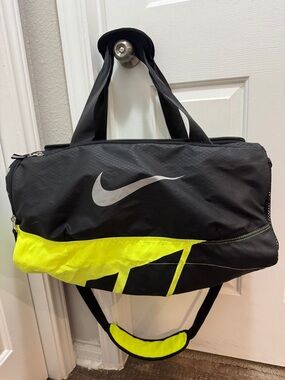 Nike Black & Neon Yellow Duffel Gym Bag